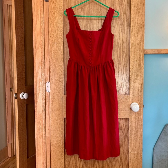 Gaala x Shirinatra Lizzy Pinafore Dirndl Dress, Red Size 40 Large. Sold Out! - Picture 1 of 12